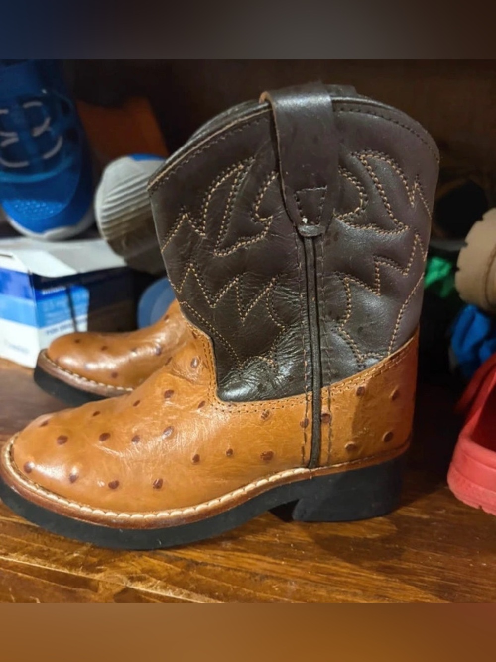 Roxy Kids Two-Tone Brown Western Boots